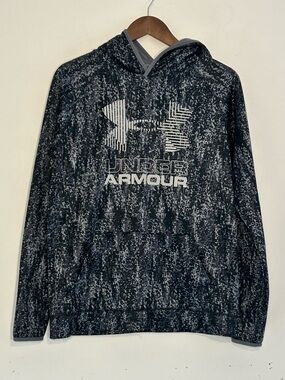 Under Armour ColdGear Hoodie YXL (Youth XL) Gray Black Camo Pullover